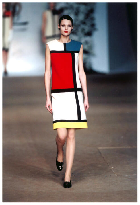 YSL did Mondrian | Mondrian dress, Sixties fashion, Fashion
